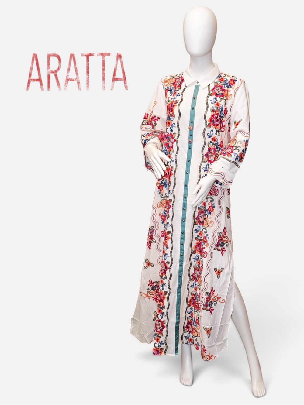 NWT Aratta Beauty Mark Embroidered Maxi Duster Dress - Extra Large XL